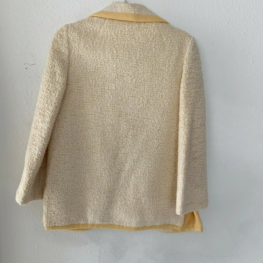 vintage Paris Llilli Ann blazer  yellow tweed size Medium based on measurements - Picture 2 of 7